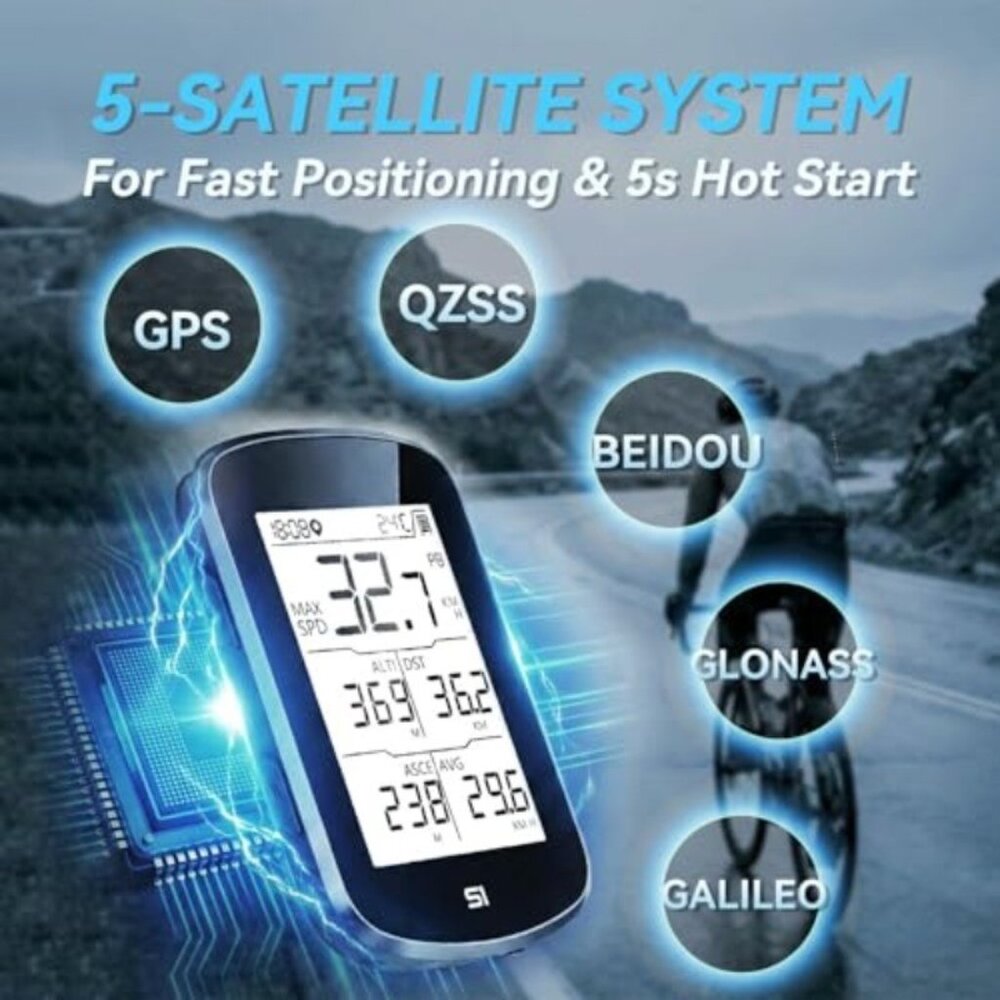 S1 Entry Level GPS Bike Computer Wireless, Laminated 2.8" Screen, Ultra Thin and - Picture 3 of 7